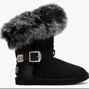 Australia Luxe Collective Tsar short black double faced sheepskin Boot 7 black